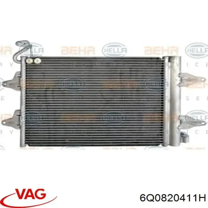 6Q0820411H VAG Radiador de aparelho de ar condicionado