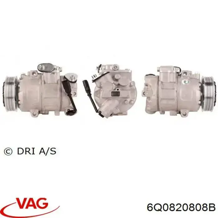 6Q0820808B VAG Compressor de aparelho de ar condicionado