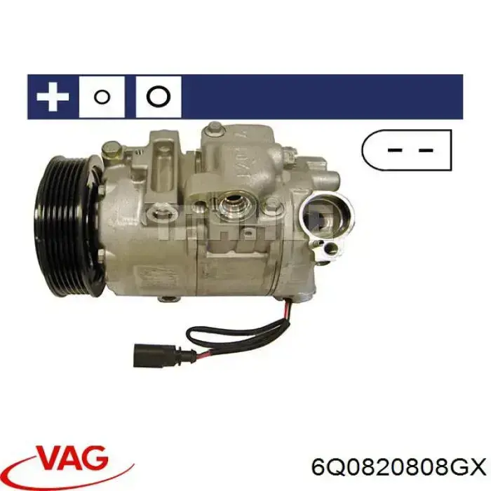 Compressor de aparelho de ar condicionado VAG 6Q0820808GX preço, a partir de 117,26 USD