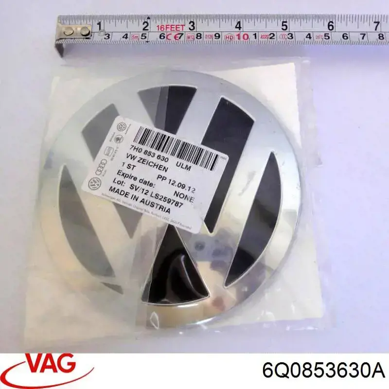 Emblema de tampa de porta-malas (emblema de firma) VAG 6Q0853630A preço, a partir de 20,99 USD