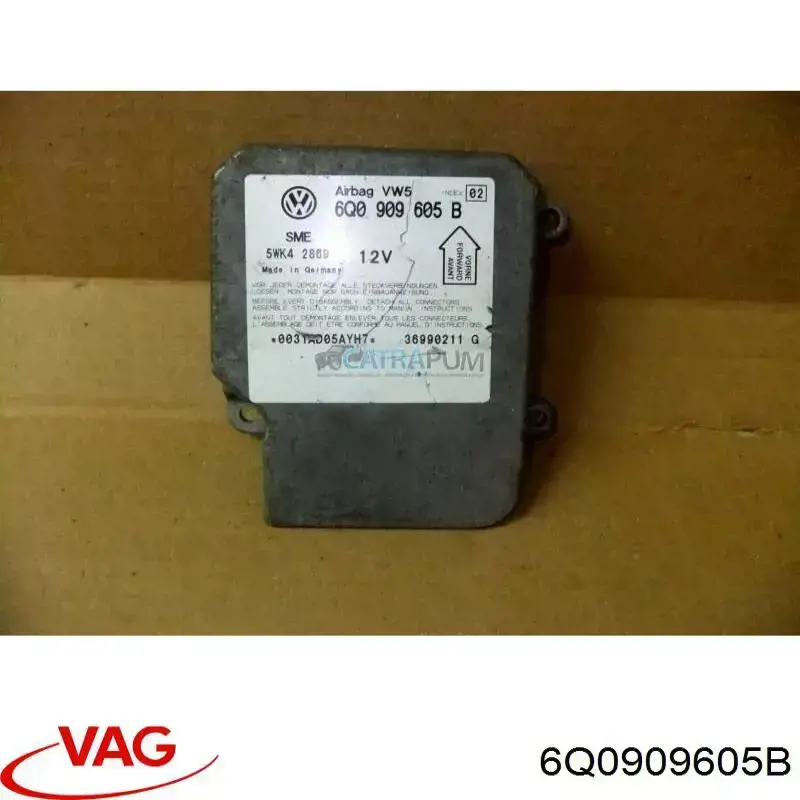 6Q0909605B VAG Módulo processador de controlo da bolsa de ar (Centralina eletrônica AIRBAG)