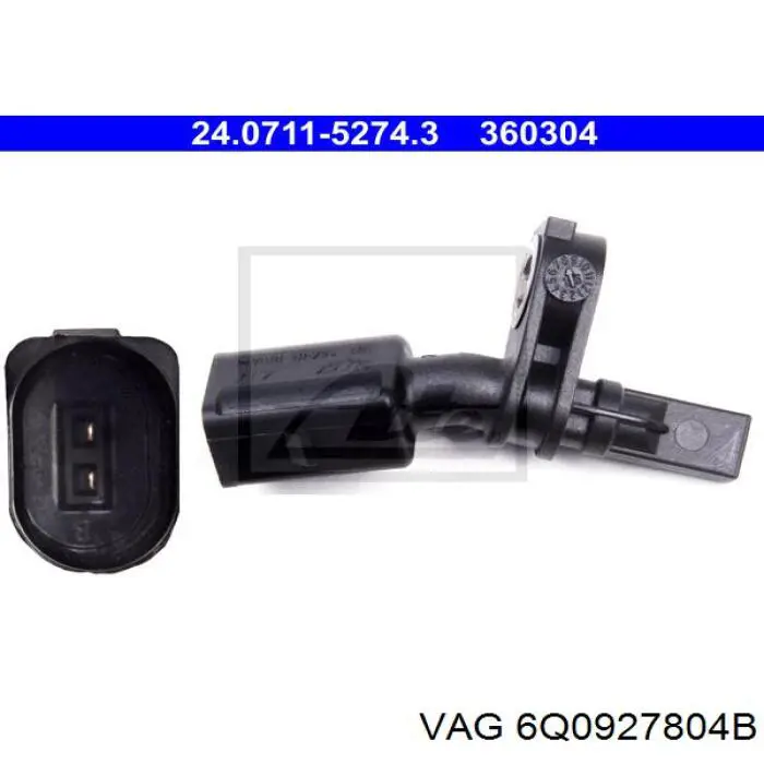 Compre 6Q0927804B VAG Sensor ABS dianteiro direito