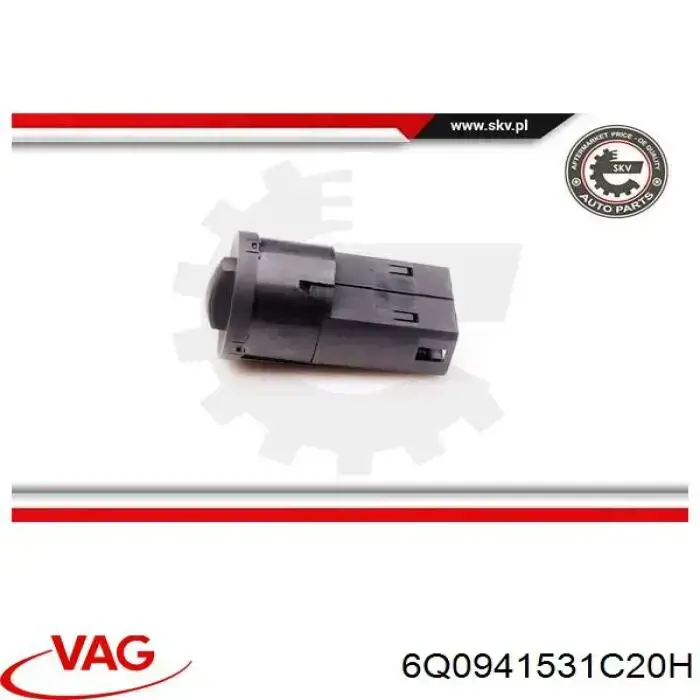 Comutador das luzes no "painel de instrumentos" VAG 6Q0941531C20H preço, a partir de 79,99 USD