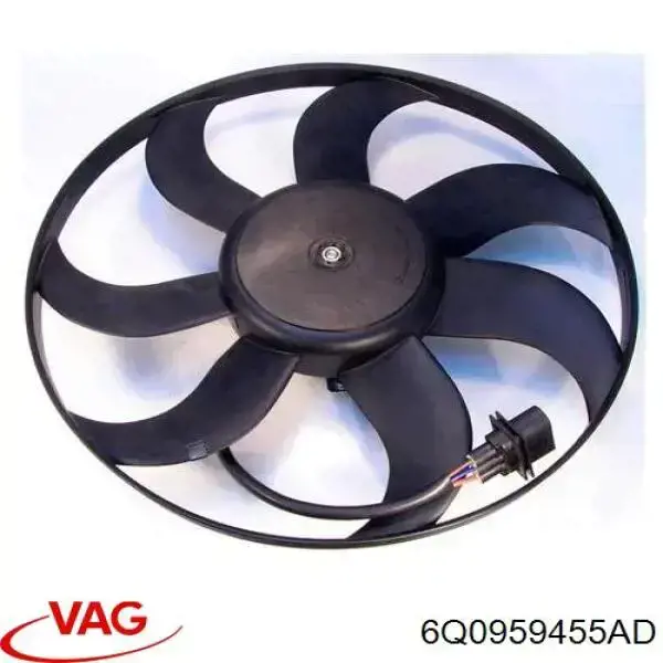 Compre 6Q0959455AD VAG Ventilador elétrico de esfriamento montado (motor + roda de aletas)