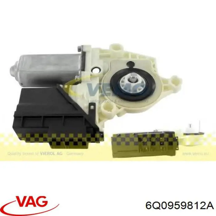6Q0959812A VAG Motor de acionamento de vidro da porta traseira direita