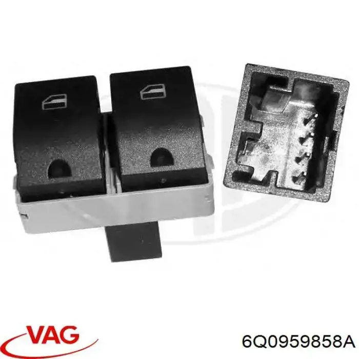 Compre 6Q0959858A VAG Unidade de botões dianteira esquerda de controlo de elevador de vidro
