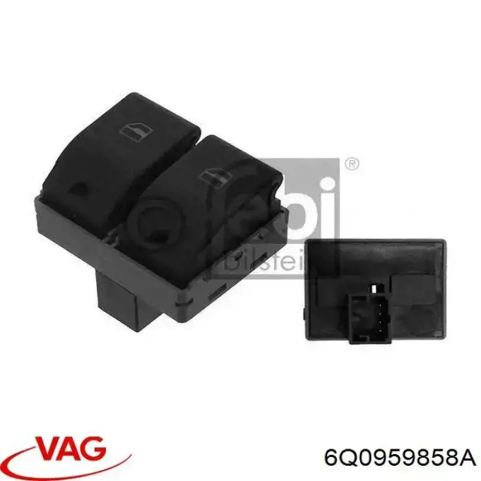 Unidade de botões dianteira esquerda de controlo de elevador de vidro VAG 6Q0959858A preço, a partir de 19,09 USD