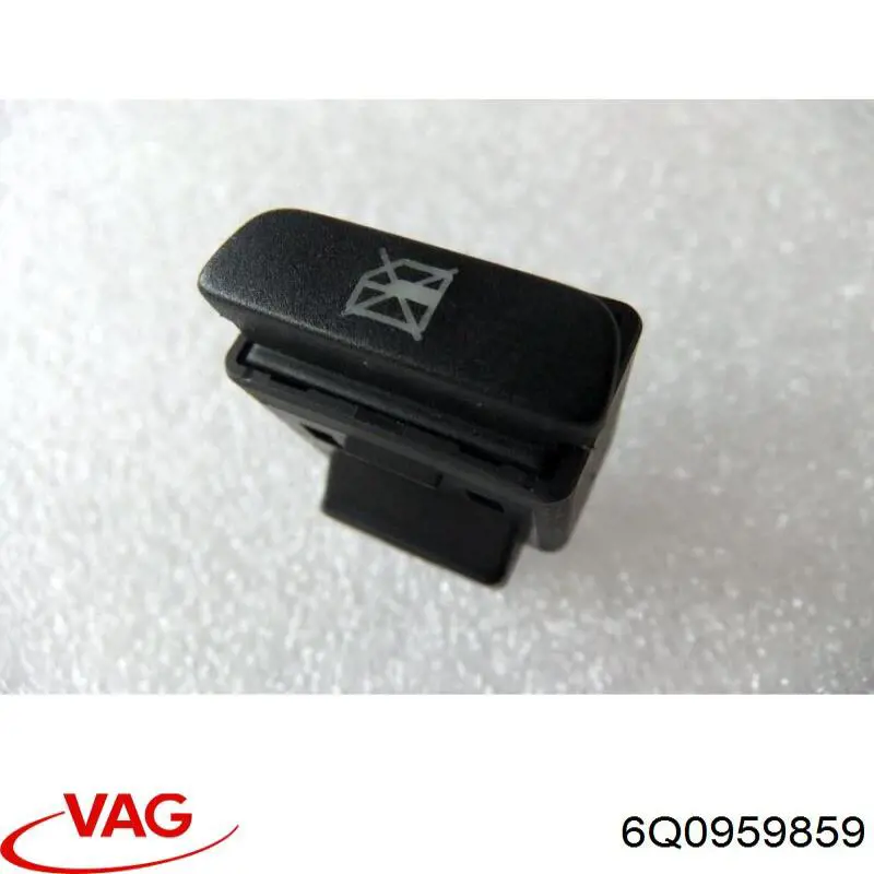 6Q0959859 VAG Botão dianteiro esquerdo de ativação de motor de acionamento de vidro
