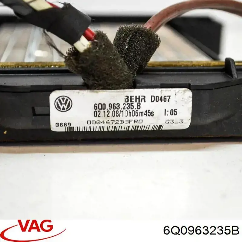 Compre 6Q0963235B VAG Aquecedor elétrico de ar do sistema de calefacção de salão