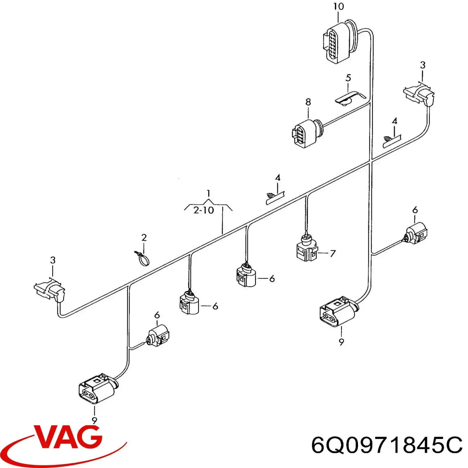 VAG 6Q0971845C preço, a partir de 16,39 USD