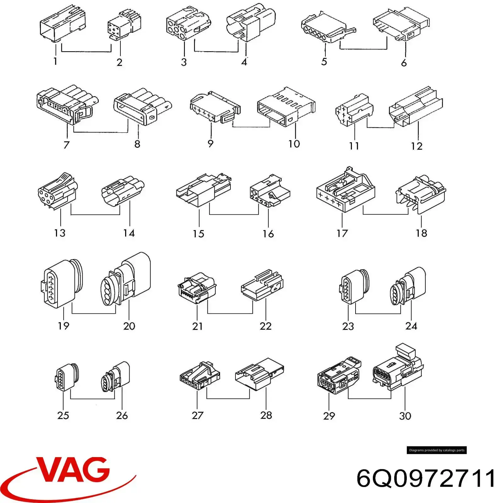  VAG 6Q0972711 preço, a partir de 21,50 USD