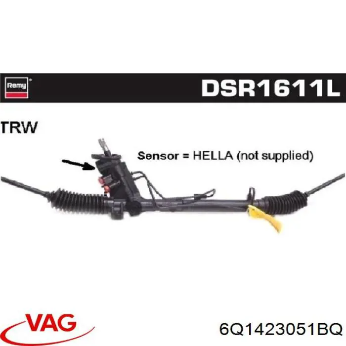 6Q1423051BQ VAG Cremalheira da direção