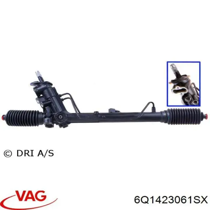 Compre 6Q1423061SX VAG Cremalheira da direção