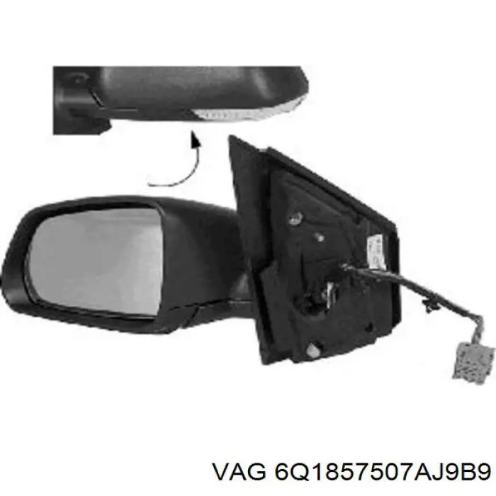 Compre 6Q1857507AJ9B9 VAG Espelho de retrovisão esquerdo