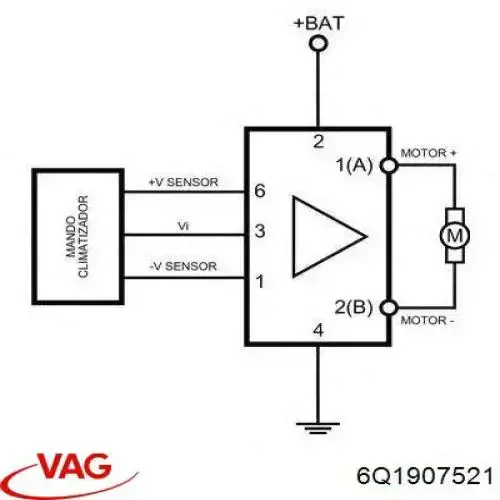 Resistor (resistência) de ventilador de forno (de aquecedor de salão) VAG 6Q1907521 preço, a partir de 73,01 USD