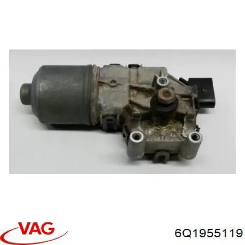 6Q1955119 VAG Motor de limpador pára-brisas do pára-brisas