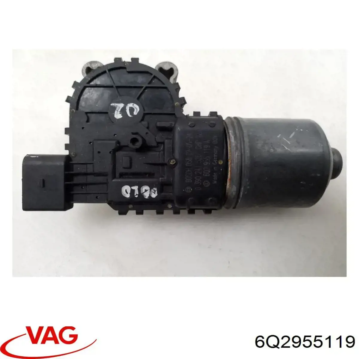 6Q2955119 VAG Motor de limpador pára-brisas do pára-brisas