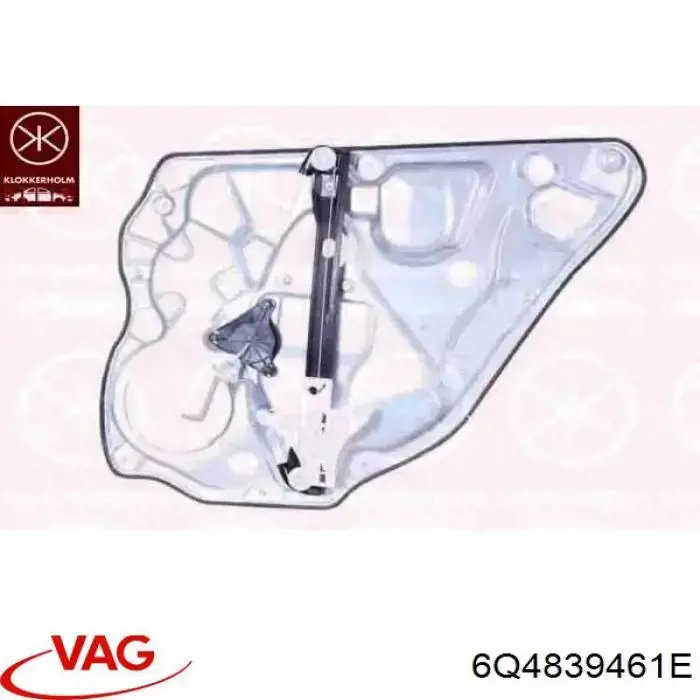 Mecanismo de acionamento de vidro da porta traseira esquerda VAG 6Q4839461E preço, a partir de 50,66 USD
