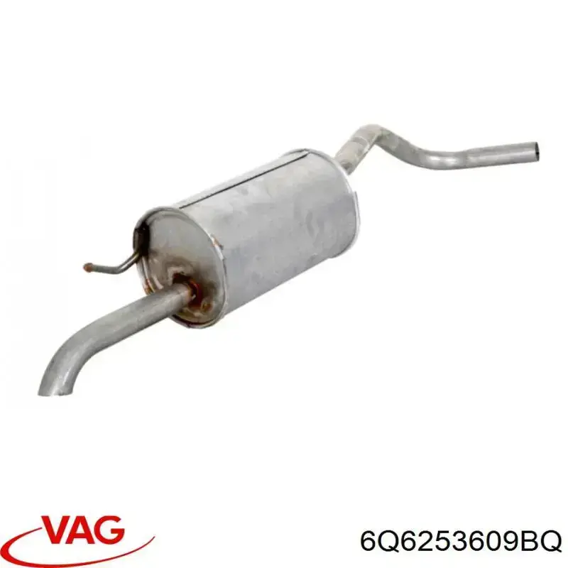 6Q6253609BQ VAG Silenciador, parte traseira
