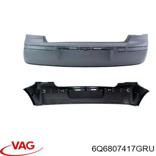 Pára-choque traseiro VAG 6Q6807417GRU preço, a partir de 153,07 USD
