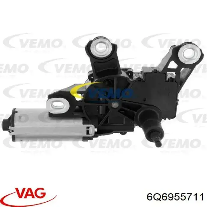 6Q6955711 VAG Motor de limpador pára-brisas de vidro traseiro