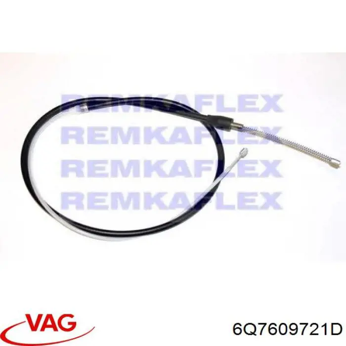 Compre 6Q7609721D VAG Cabo traseiro direito/esquerdo do freio de estacionamento
