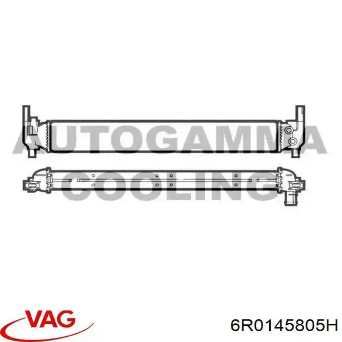 Compre 6R0145805H VAG Radiador de esfriamento de motor adicional