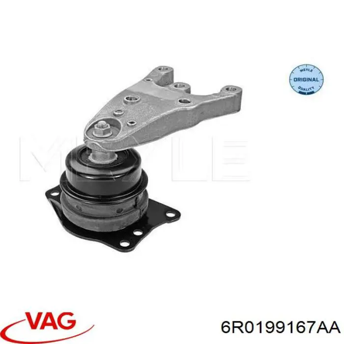 6R0199167AA VAG Coxim (suporte) direito de motor
