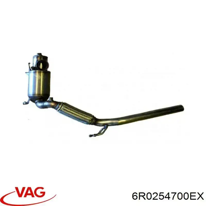 6R0254700EX VAG Silenciador, parte dianteira