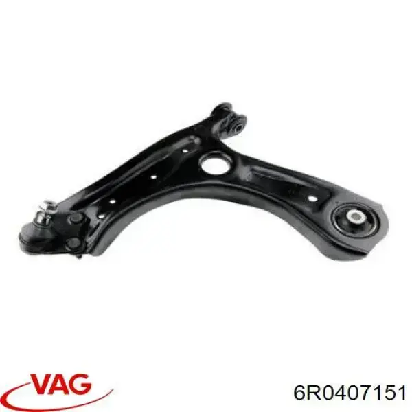6R0407151 VAG Braço oscilante inferior esquerdo de suspensão dianteira