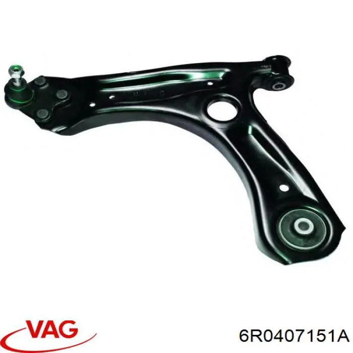 6R0407151A VAG Braço oscilante inferior esquerdo de suspensão dianteira