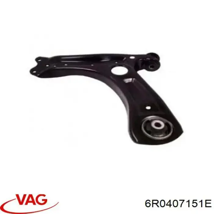 6R0407151E VAG Braço oscilante inferior esquerdo de suspensão dianteira
