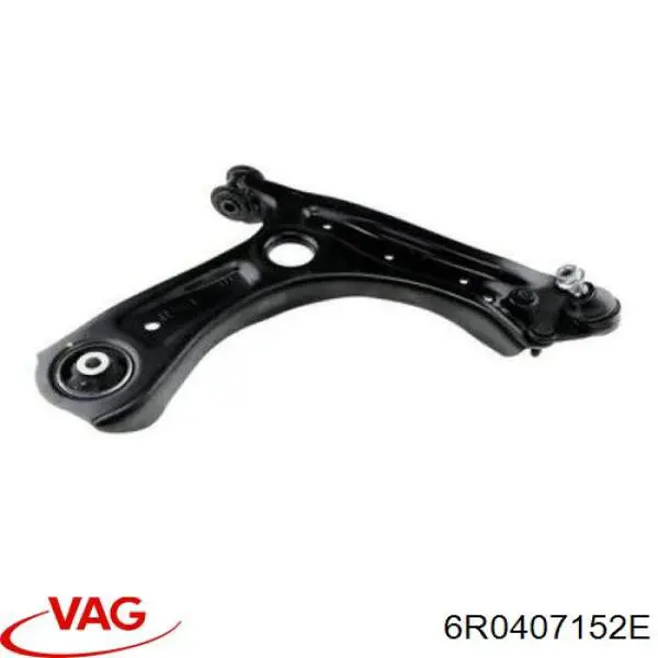 6R0407152E VAG Braço oscilante inferior direito de suspensão dianteira