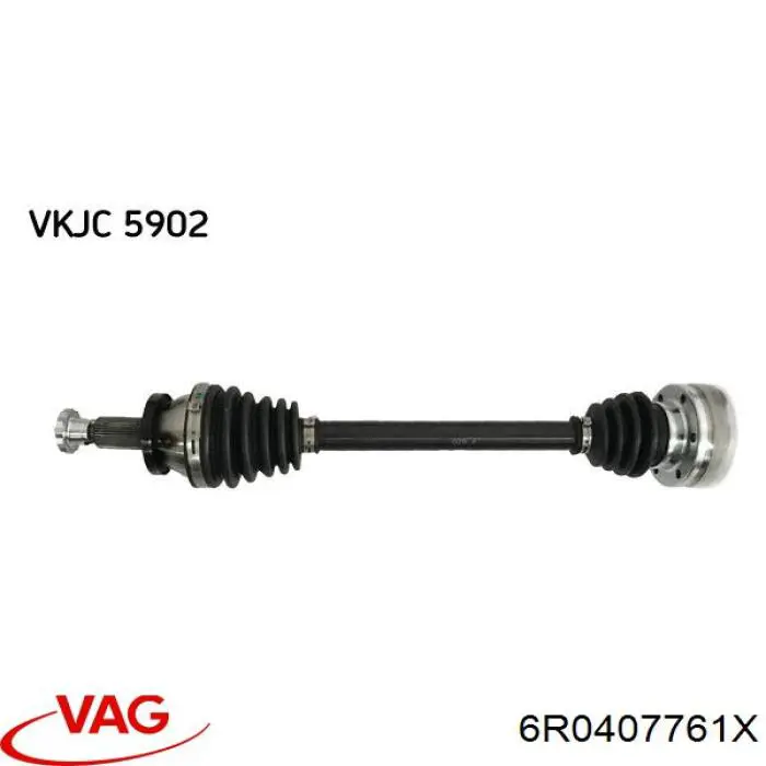 6R0407761X VAG Semieixo (acionador) dianteiro esquerdo