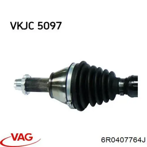 Semieixo (acionador) dianteiro direito VAG 6R0407764J preço, a partir de 63,10 USD