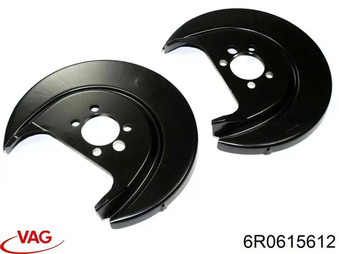 6R0615612 VAG Proteção direita do freio de disco traseiro