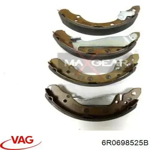 Compre 6R0698525B VAG Sapatas do freio traseiras de tambor