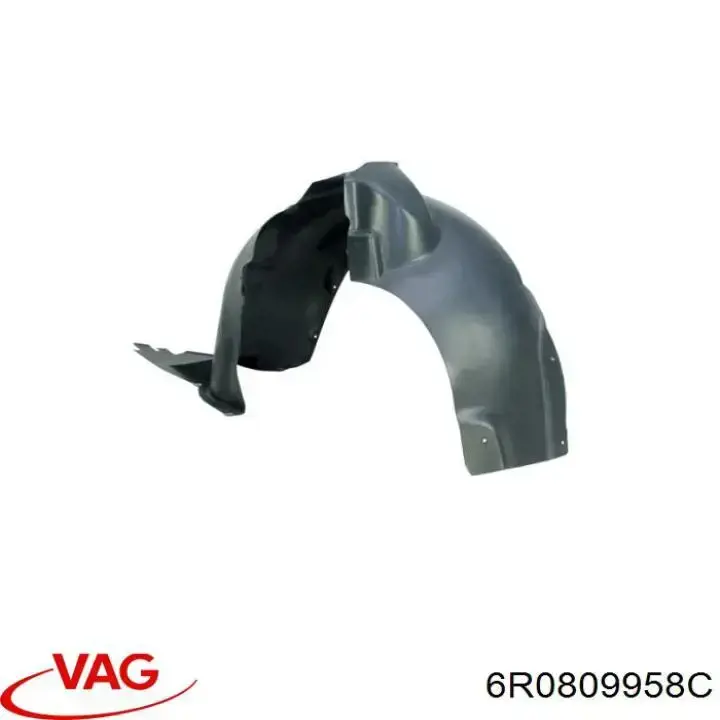 6R0809958C VAG Guarda-barras direito do pára-lama dianteiro