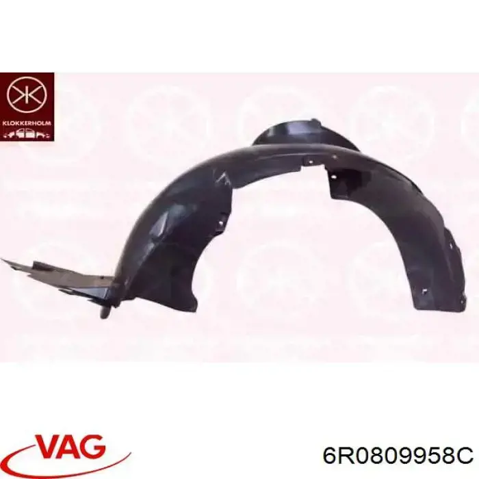 Guarda-barras direito do pára-lama dianteiro VAG 6R0809958C preço, a partir de 27,21 USD