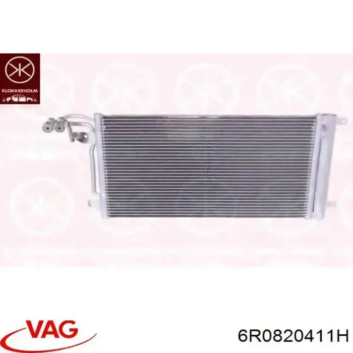 6R0820411H VAG Radiador de aparelho de ar condicionado
