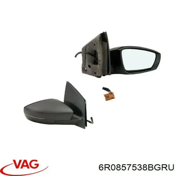 Placa sobreposta (tampa) do espelho de retrovisão direito VAG 6R0857538BGRU preço, a partir de 14,26 USD