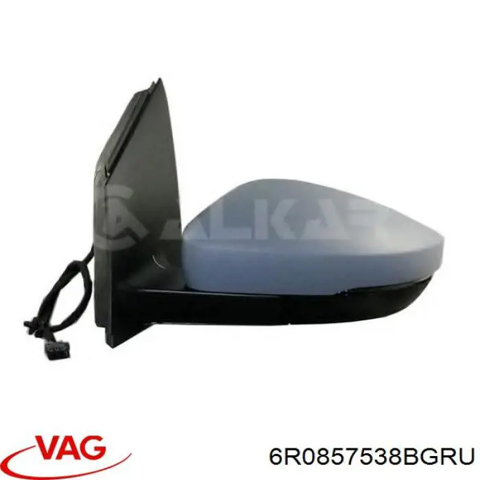 Compre 6R0857538BGRU VAG Placa sobreposta (tampa) do espelho de retrovisão direito
