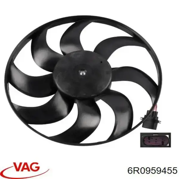 35959052 AND Ventilador elétrico de esfriamento montado (motor + roda de aletas)