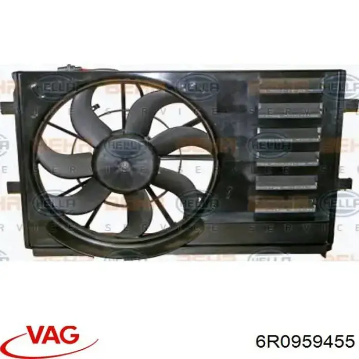 Ventilador elétrico de esfriamento montado (motor + roda de aletas) 35959052 AND