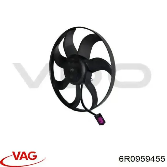Compre 6R0959455 VAG Ventilador elétrico de esfriamento montado (motor + roda de aletas)