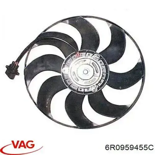 Ventilador elétrico de aparelho de ar condicionado montado (motor + roda de aletas) VAG 6R0959455C preço, a partir de 72,36 USD