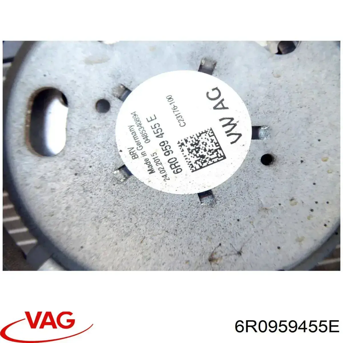 Compre 6R0959455E VAG Ventilador elétrico de aparelho de ar condicionado montado (motor + roda de aletas)