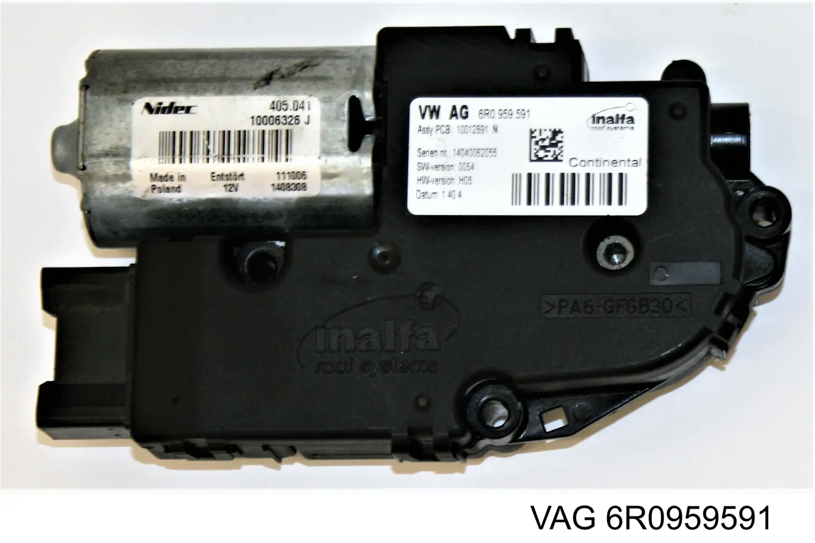 6R0959591 VAG Motor de acionamento de alcapão