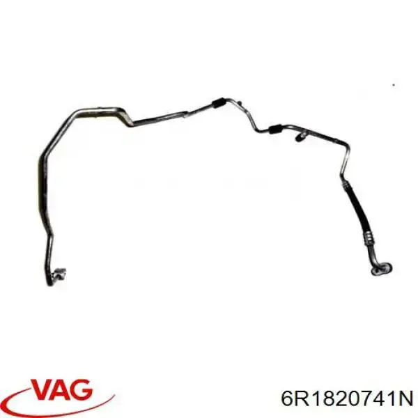 6R1820741N VAG Mangueira de aparelho de ar condicionado, desde o compressor até o radiador