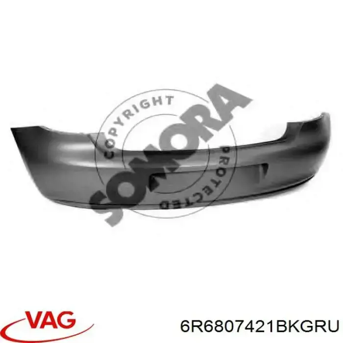 6R6807421BKGRU VAG Pára-choque traseiro